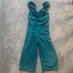Old Navy Teal Ruffled Jumpsuit